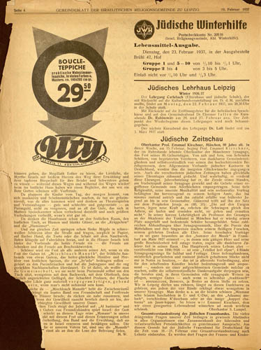 Gemeindeblatt der Israelitischen Religionsgemeinde zu Leipzig amtliches Nachrichtenblatt der Gemeindeverwaltung